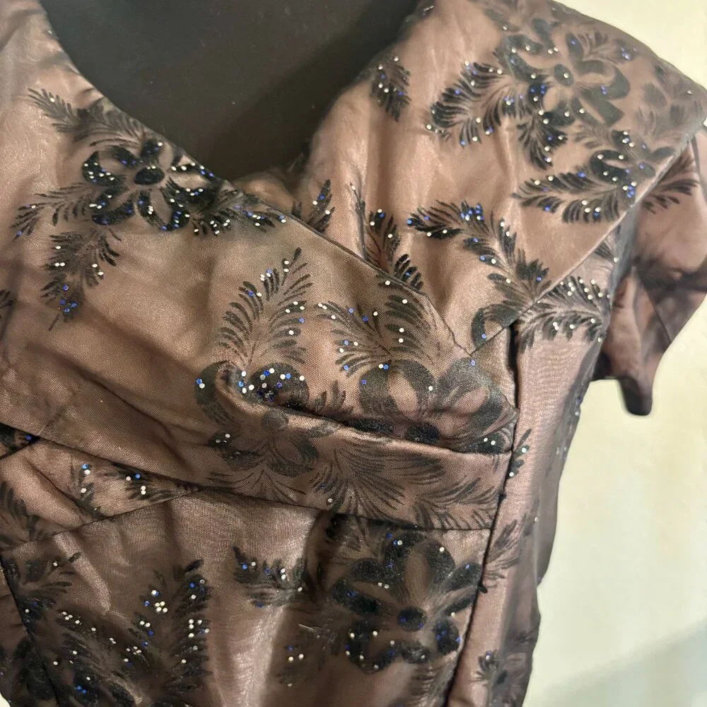 Vintage Evening Swing Dress 1950's Size Small - Picture 2 of 7